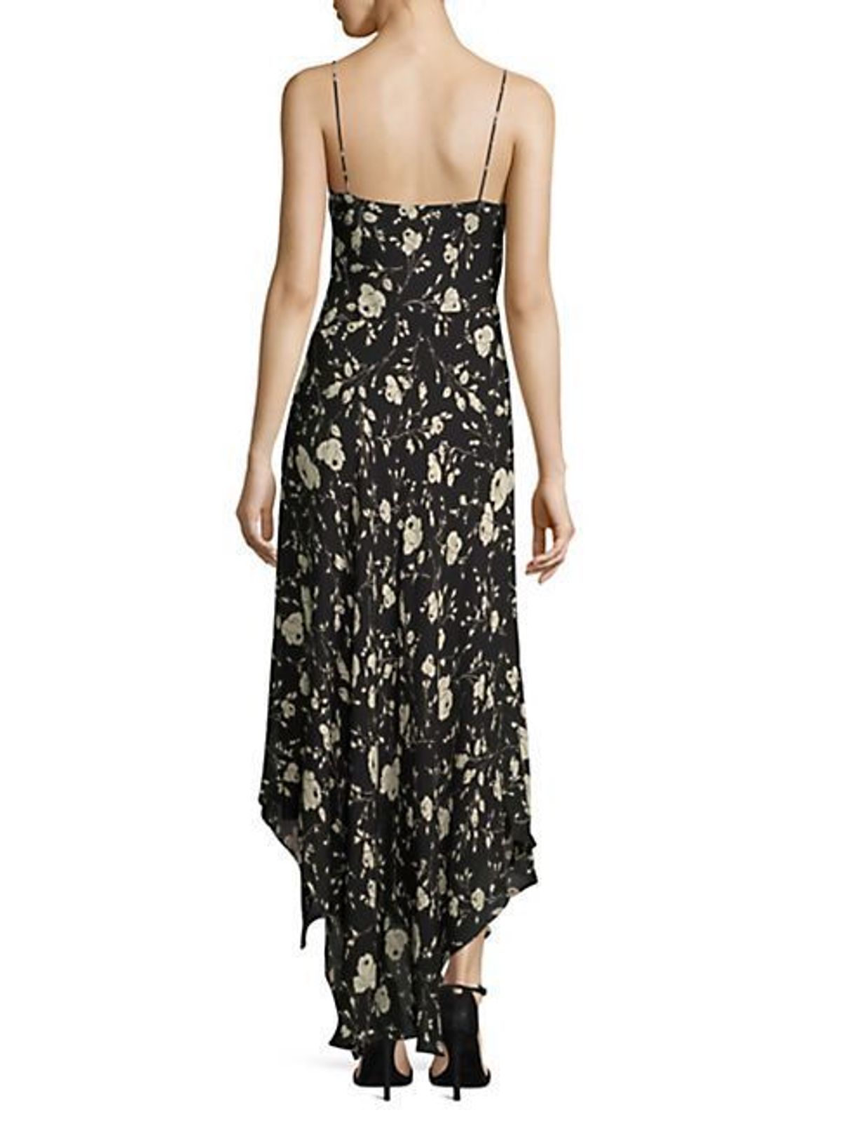 Polo Ralph Lauren Mulberry Silk Maxi Dress Floral Print Size 6 - Image 3
