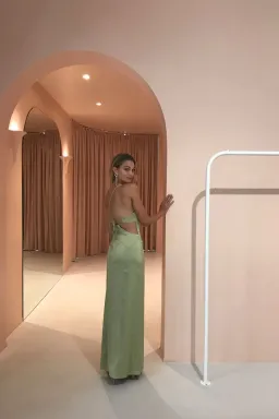 Manning Cartell Face Time Slip Dress in Pistachio Green Size 6  for rent on The Volte - image 3