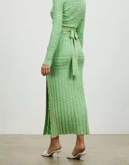 Lover Harriet Knit Top and Midi Skirt Set Print Size 8 for rent on The Volte - image 4