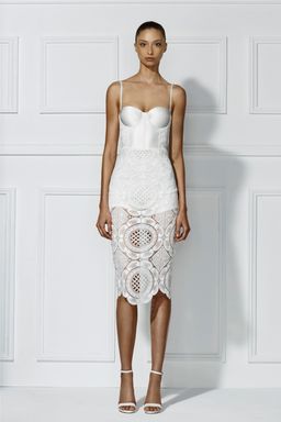 MISHA Flora Crotchet Dress White Size 10/M for rent on The Volte - image 1
