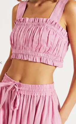 Lee Mathews Ali Top and Maxi Skirt Set Pink Size 10 for rent on The Volte - image 2