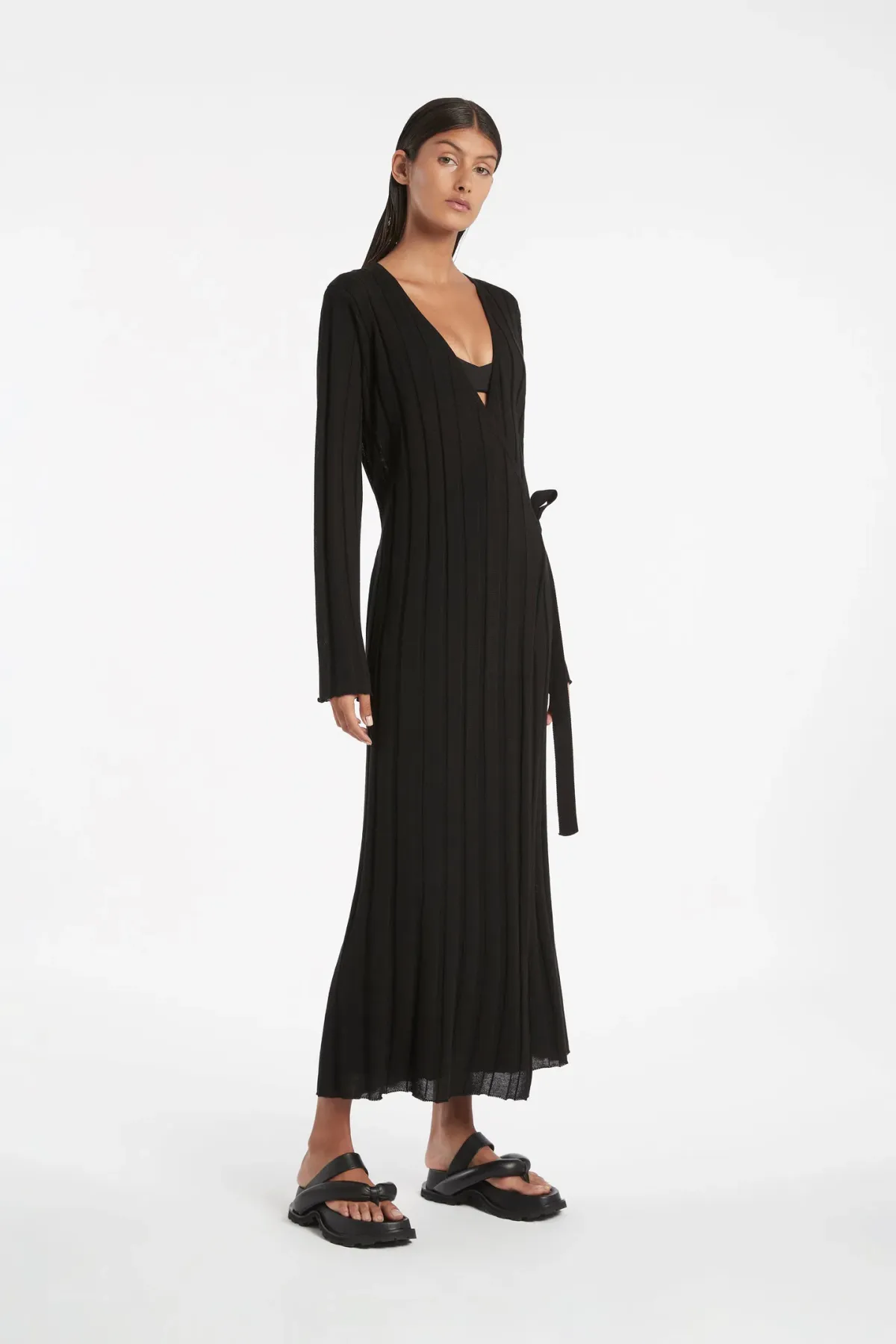 Sir The Label Basile Wrap Dress Black Size 3 / AU 12 - Image 1