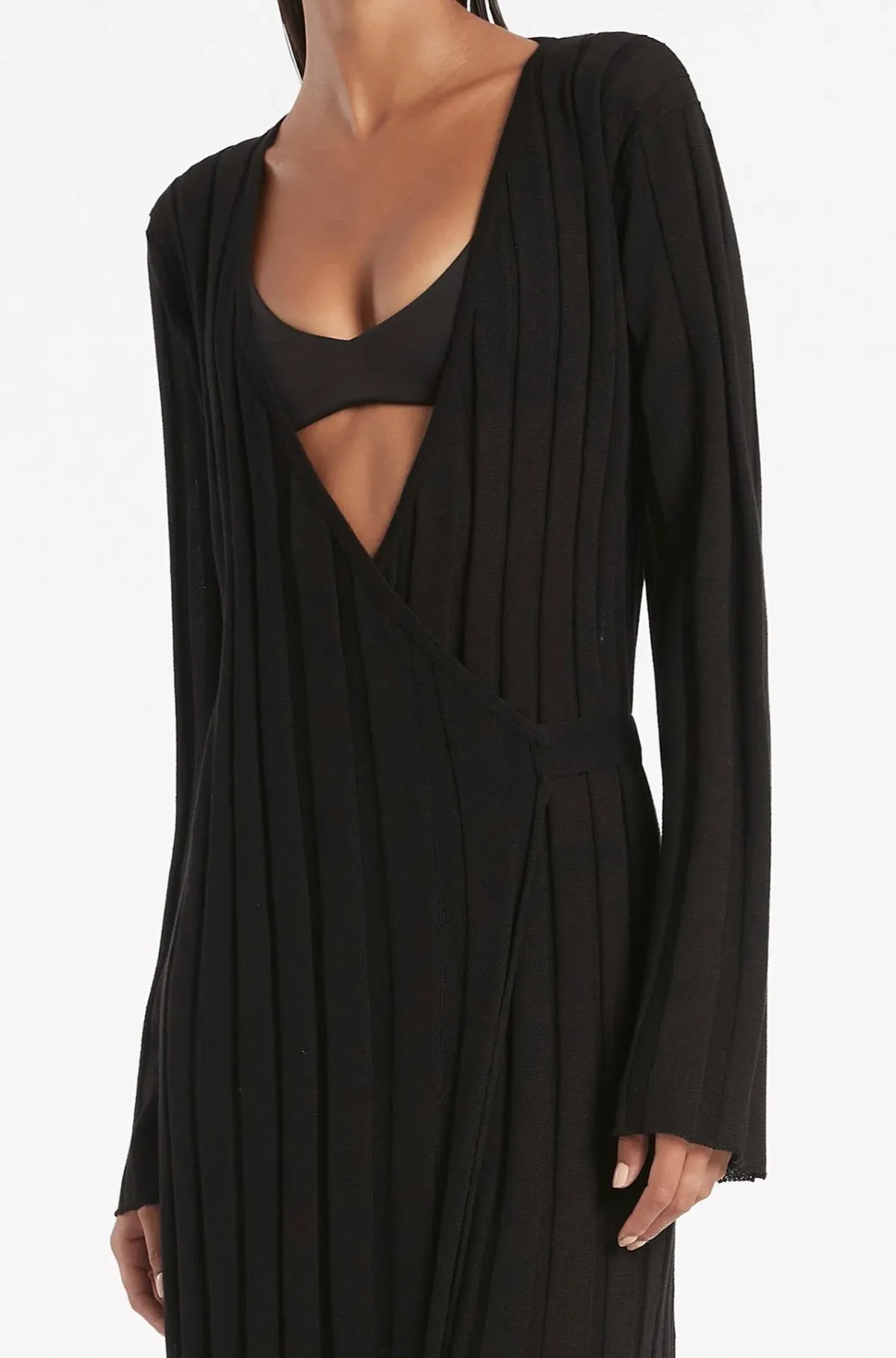 Sir The Label Basile Wrap Dress Black Size 3 / AU 12 - Image 3