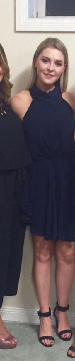 Shona Joy High Neck Mini Dress Navy Size 10 for rent on The Volte - image 2