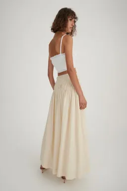 Hansen and Gretel Tully Top & Costello Skirt Set Beige Size 8  for rent on The Volte - image 4