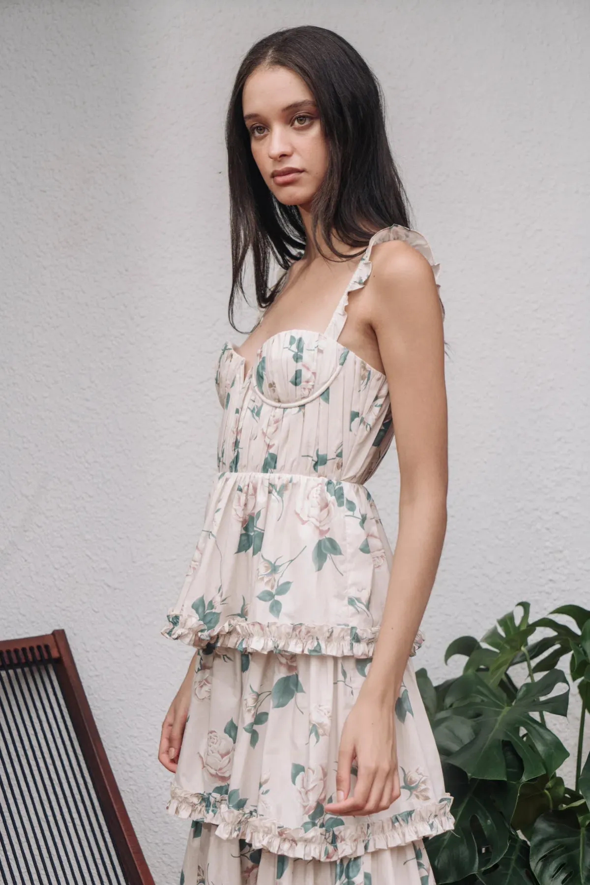 Sau Lee Peyton Dress Powder Rose Print Size 10  - Image 2