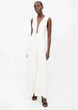 Zimmermann Baton Jumpsuit Pearl Size 8 for rent on The Volte - image 1
