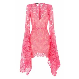 Alex Perry Bartley Lace Dress Pink Size 8 for rent on The Volte - image 4