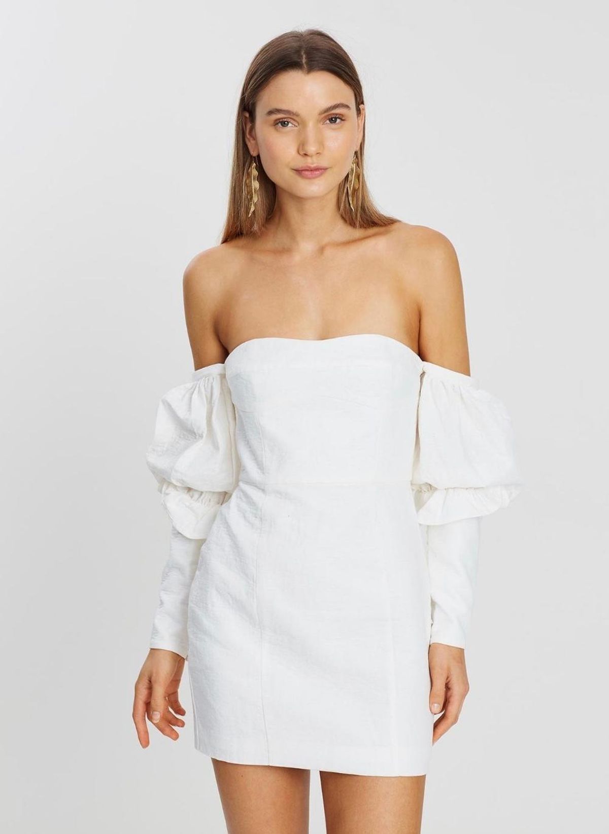 Asilio Off the Shoulder Mini Volume Sleeve Dress size 10 - Image 4