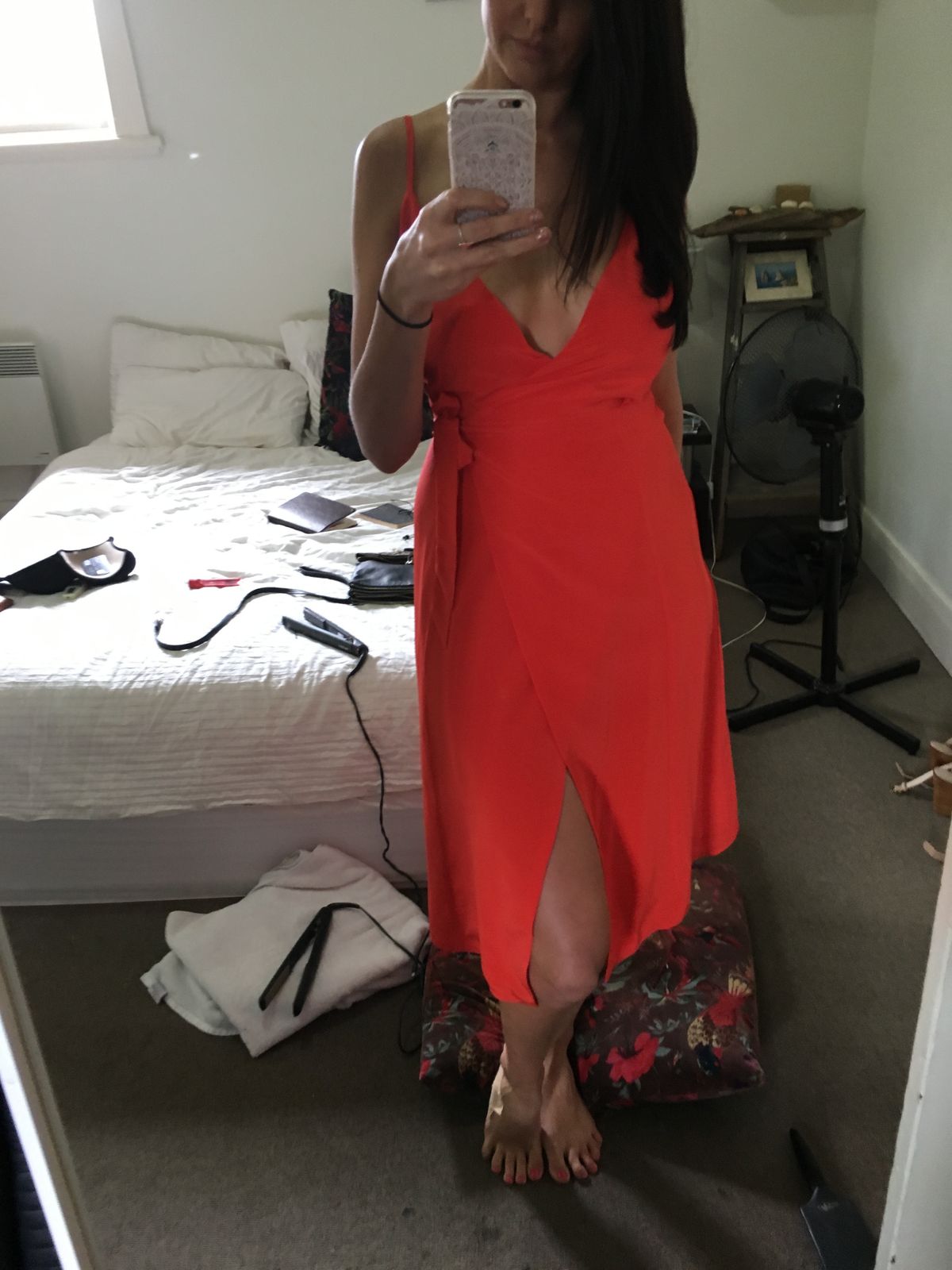 Kookai Wrap Dress - Blood Orange  - Image 1
