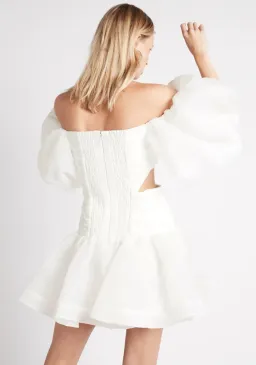 Aje Myriad Cut Out Mini Dress White Size 6 for rent on The Volte - image 4