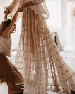 We Are Reclamation Wonderment and Awe Gown Beige One Size Fits Most (Aus 6-16) for rent on The Volte - image 22