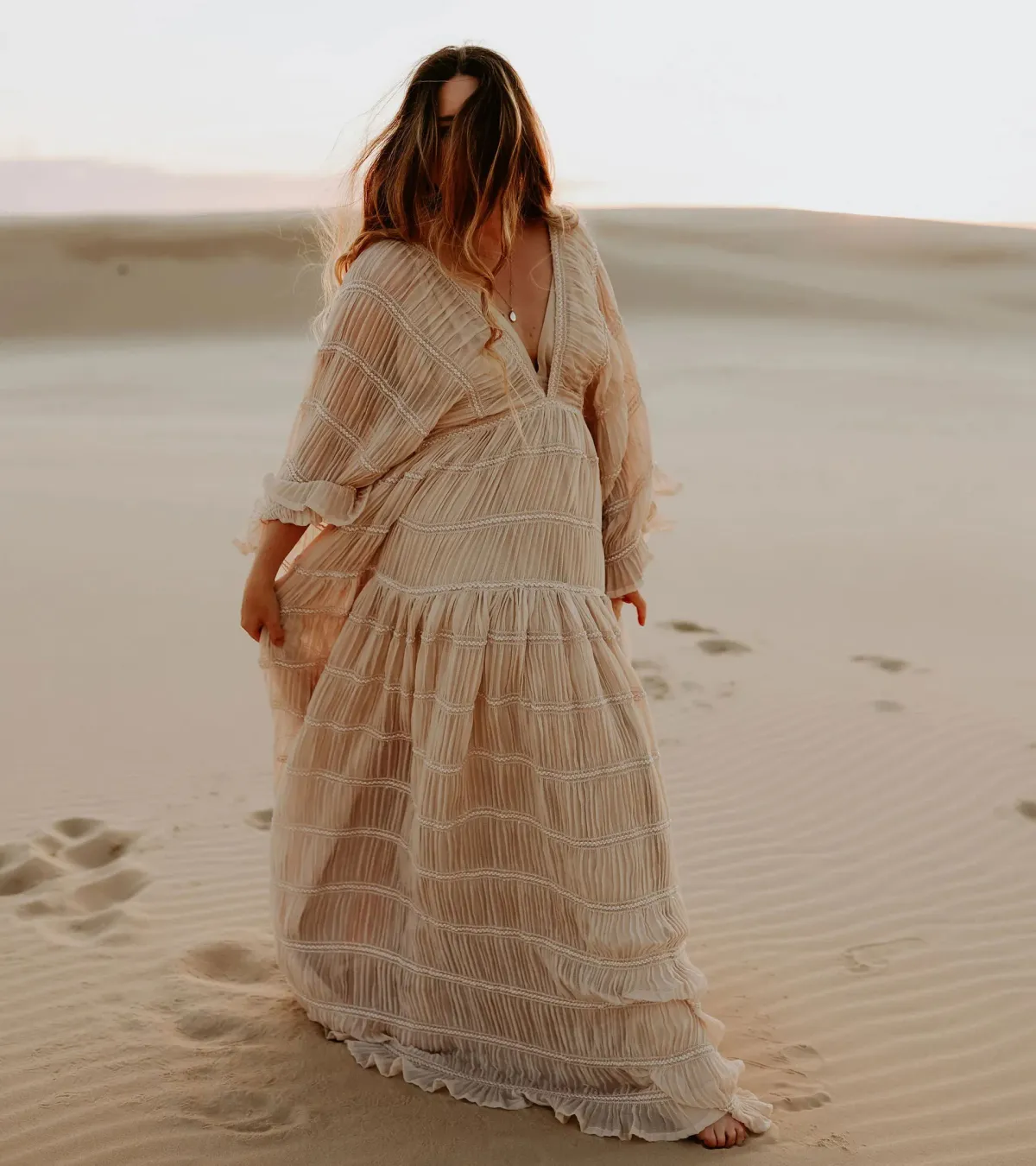 We Are Reclamation Wonderment and Awe Gown Beige One Size Fits Most (Aus 6-16) - Image 8