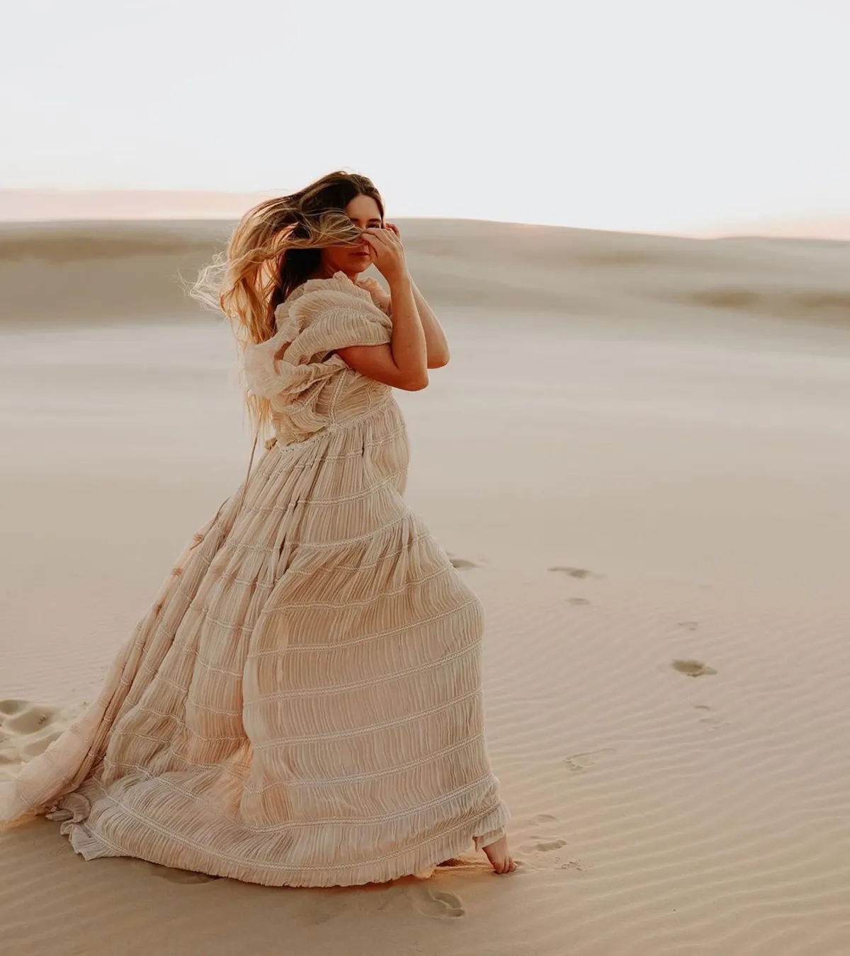 We Are Reclamation Wonderment and Awe Gown Beige One Size Fits Most (Aus 6-16) - Image 15