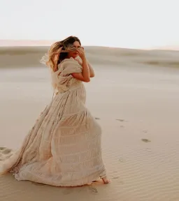 We Are Reclamation Wonderment and Awe Gown Beige One Size Fits Most (Aus 6-16) for rent on The Volte - image 15