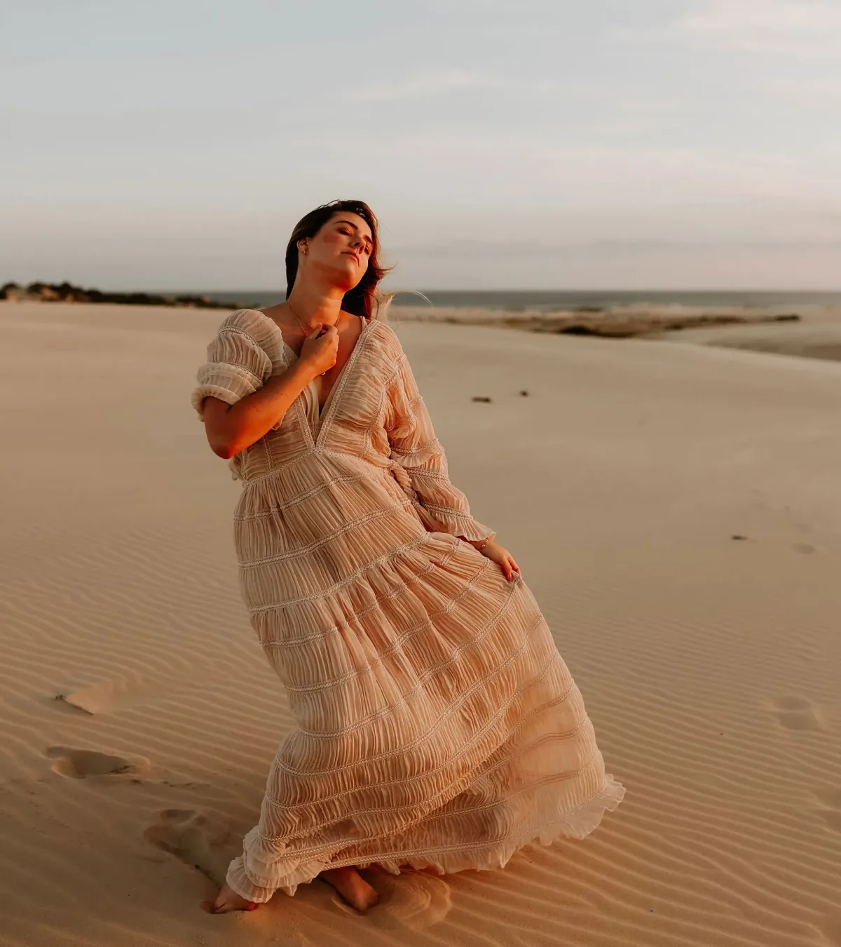 We Are Reclamation Wonderment and Awe Gown Beige One Size Fits Most (Aus 6-16) - Image 9