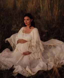 We Are Reclamation Ruffle Me Open Gown Buttercream - One Size Fits Most (Aus 8-22) for rent on The Volte - image 10