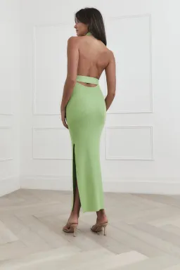 San Sloane Drake Rib Midi Dress Green Size 8 for rent on The Volte - image 2