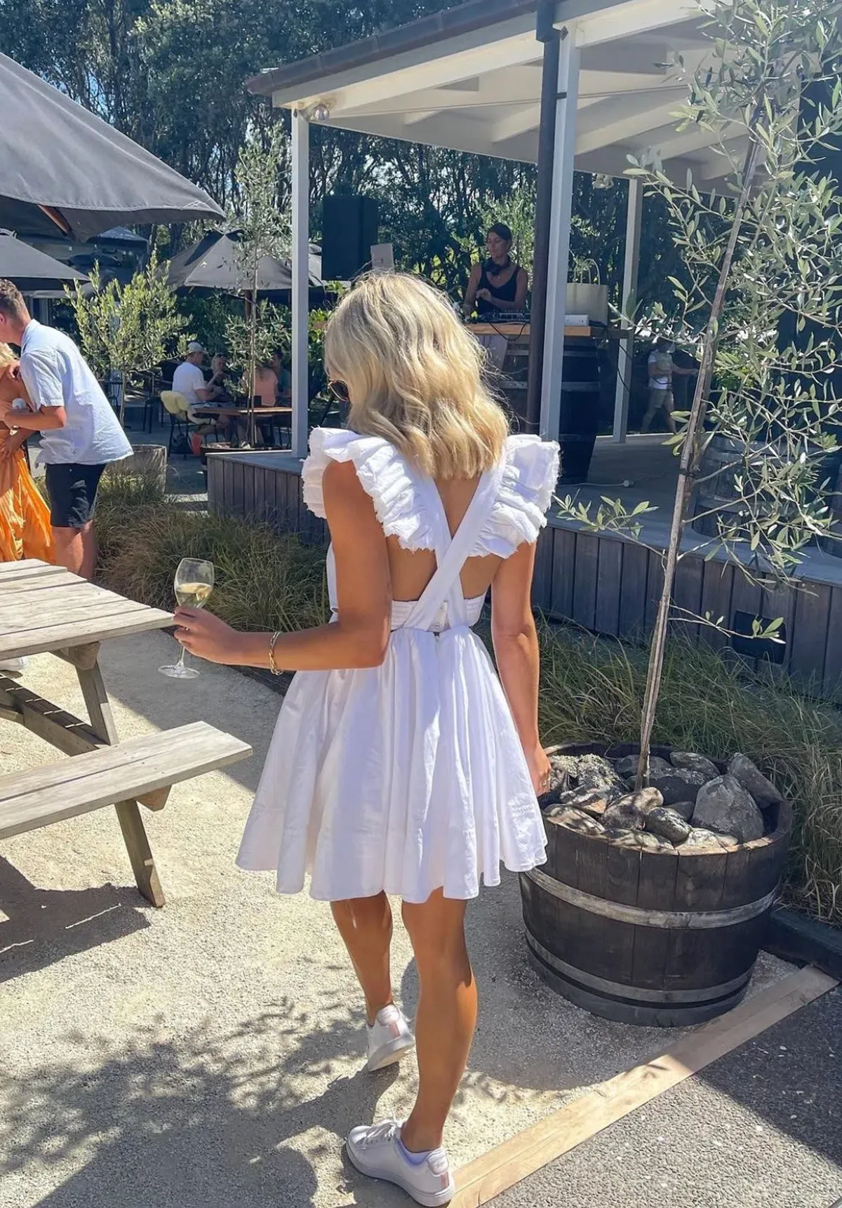 Aje Midsummer Mini Dress White Size 6 - Image 10