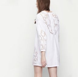 Maje Regane Embroidered Mini Dress White Size 6 for rent on The Volte - image 3
