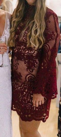 White Suede Berry Lace Shift Dress for rent on The Volte - image 5
