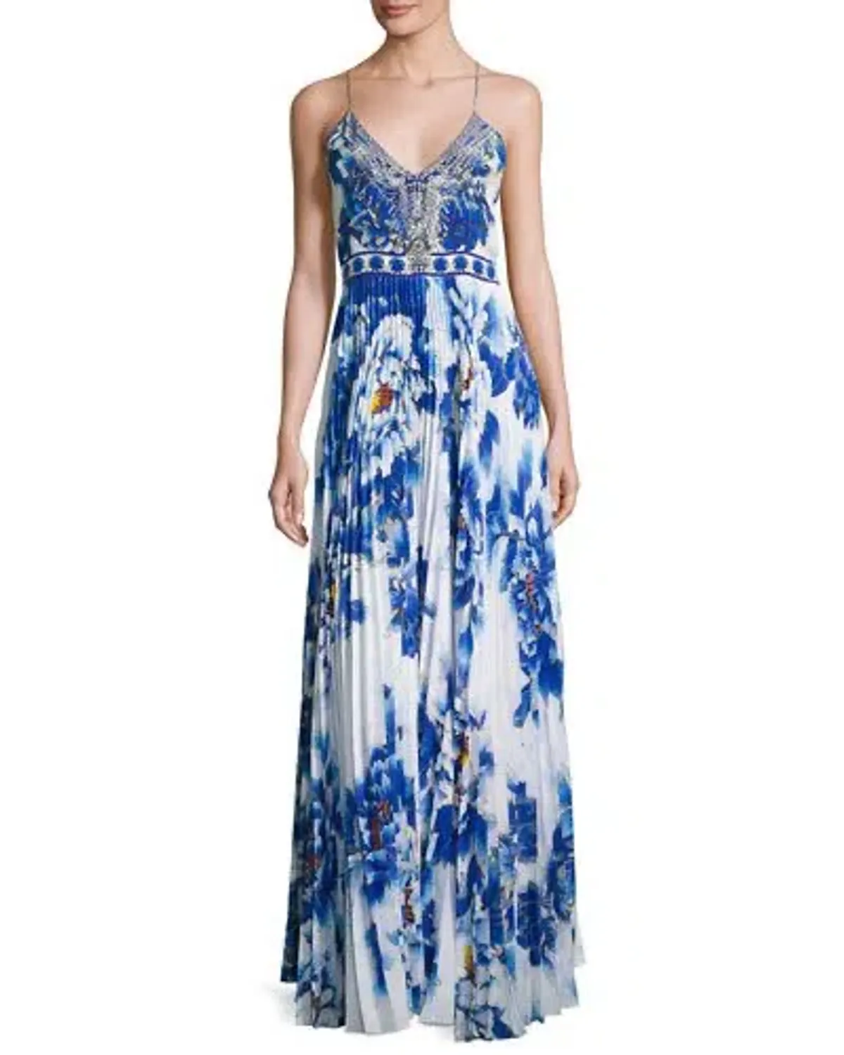 Camilla Ring of Roses Pleated Slip Dress Print Size 8 - Image 3
