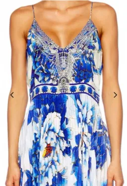Camilla Ring of Roses Pleated Slip Dress Print Size 8 for rent on The Volte - image 5