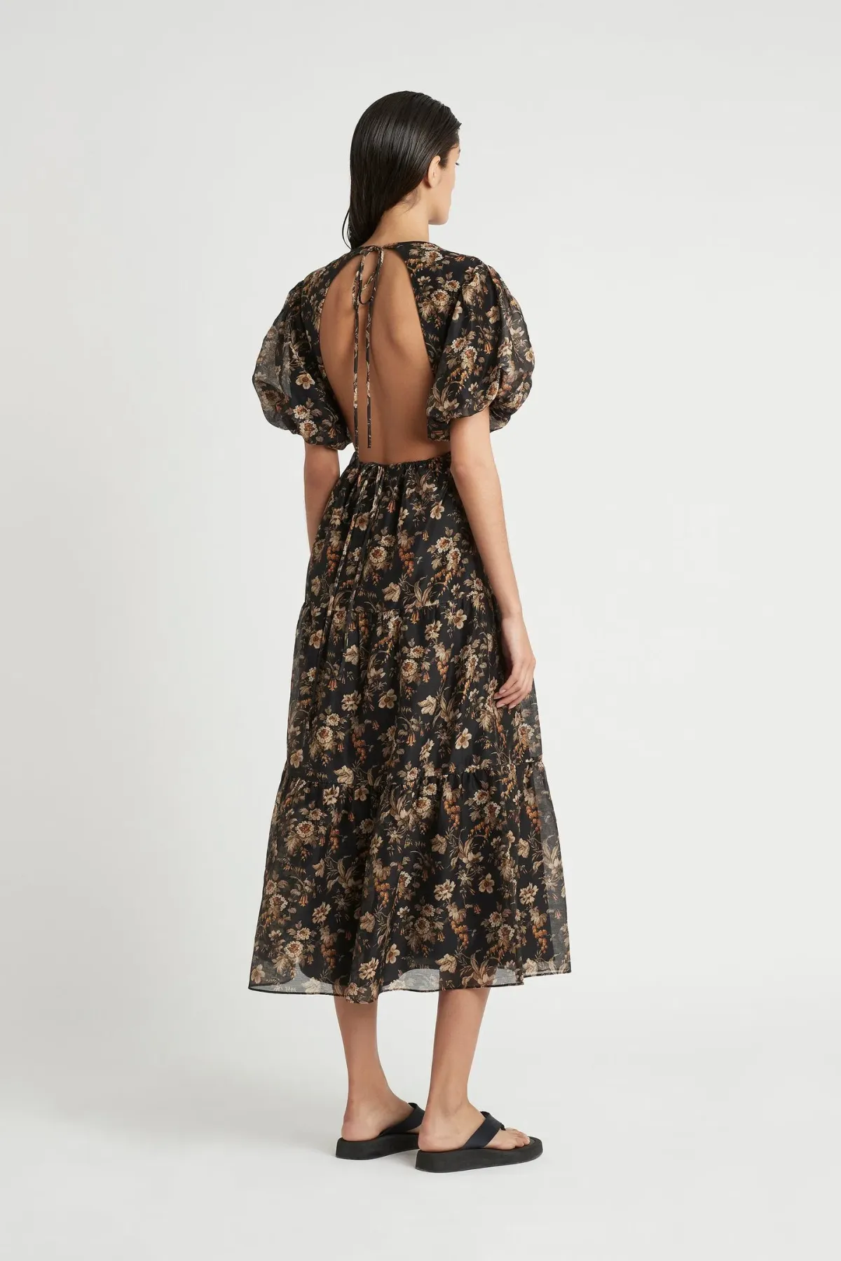 Sir the Label Amerie Open Back Midi Dress Print Size 2 / AU 10 - Image 2