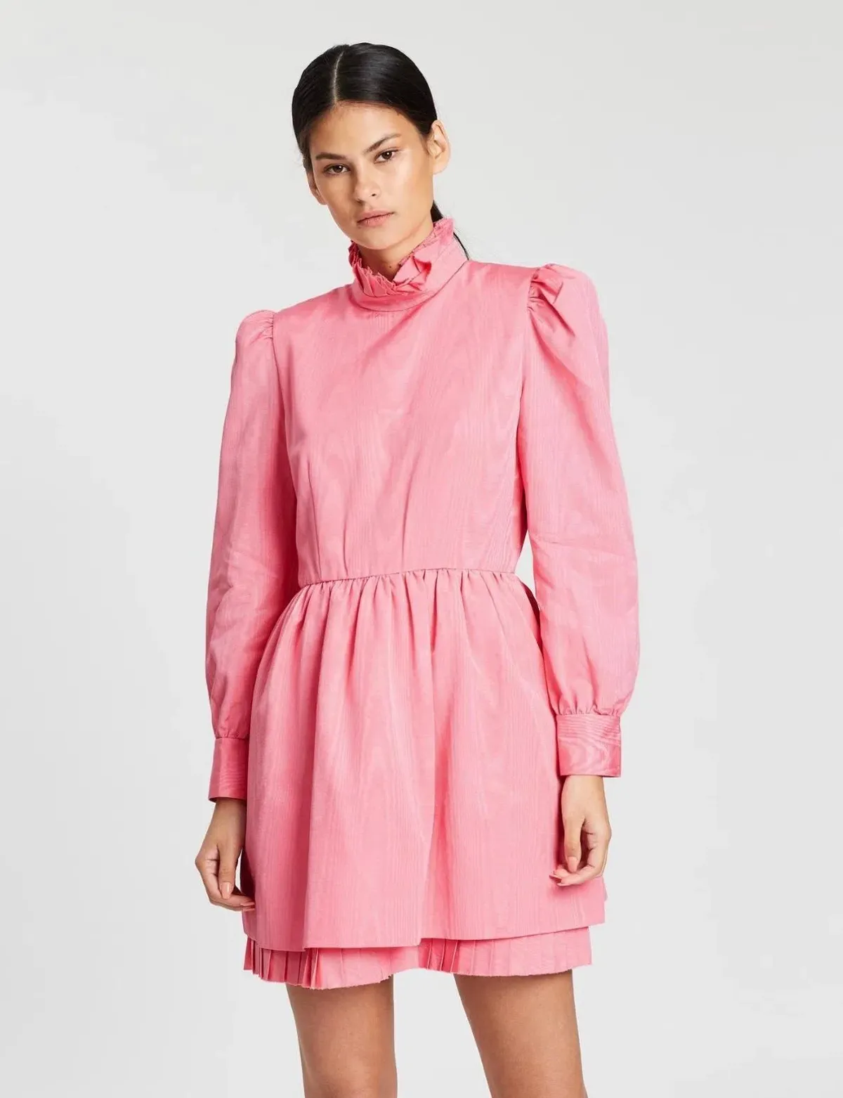Marc Jacobs The Prairie Moire Mini Dress Pink Size 4 - Image 2