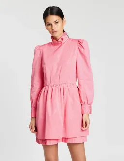 Marc Jacobs The Prairie Moire Mini Dress Pink Size 4 for rent on The Volte - image 2