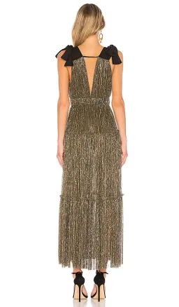 Sabina Musayev Ray Dress Gold Size 10 for rent on The Volte - image 3