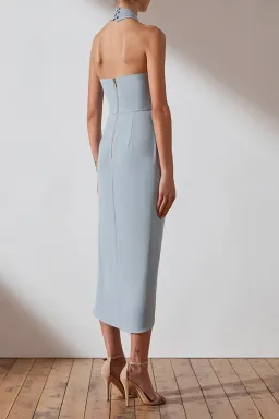 Shona Joy Core Knot Draped Dress Powder Blue Size 6 for rent on The Volte - image 2