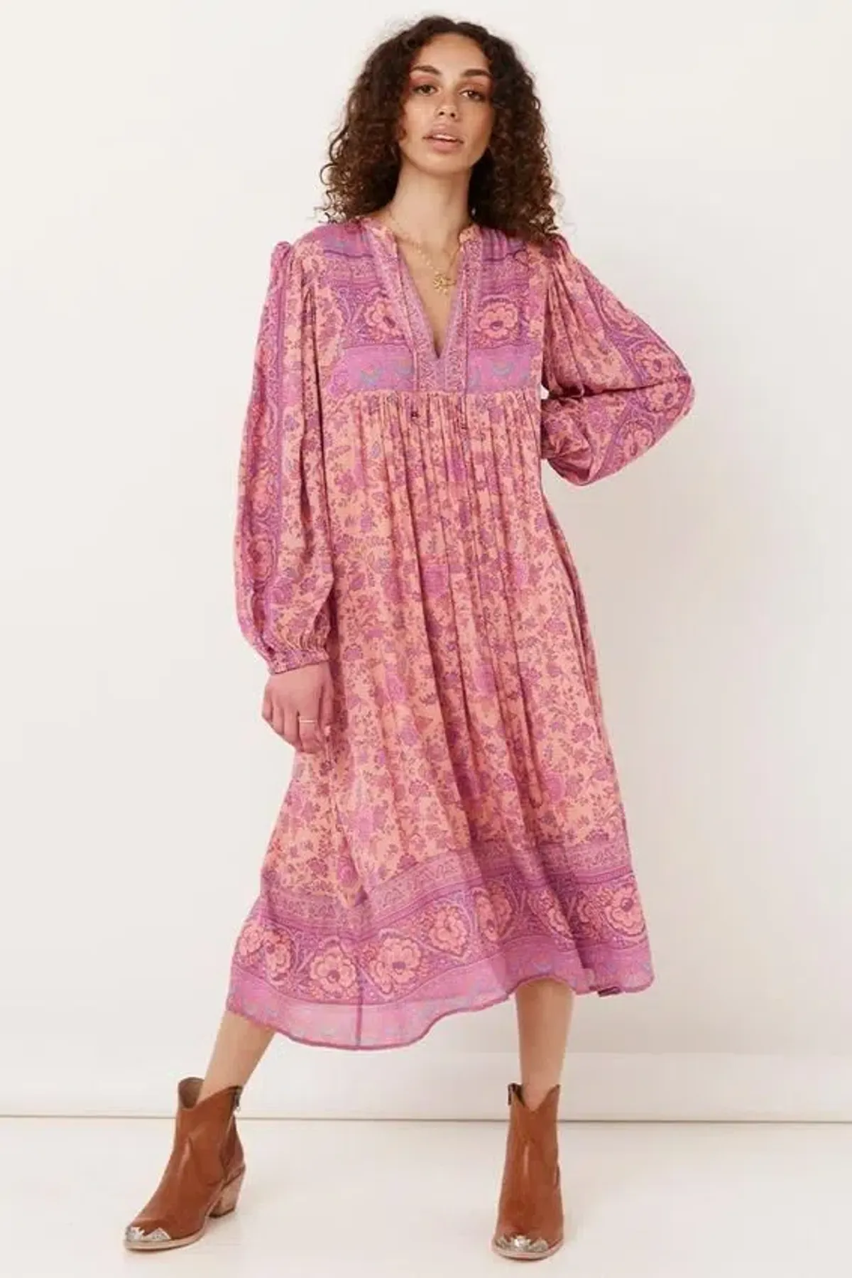 Spell The Folk Song Boho Dress Pink Size 10  - Image 1