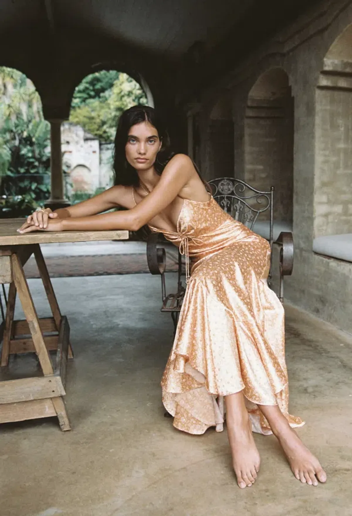 Significant Other Sofia Dress in Champagne Pansy Yellow Size 10 - Image 3