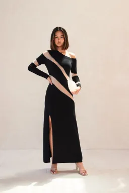 Cult Gaia Nessa Knit Dress Black Size 8 for rent on The Volte - image 1