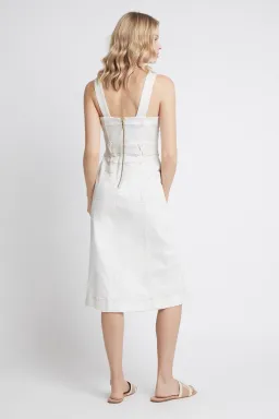 Aje Reclaim Midi Dress White Size 10 for rent on The Volte - image 3