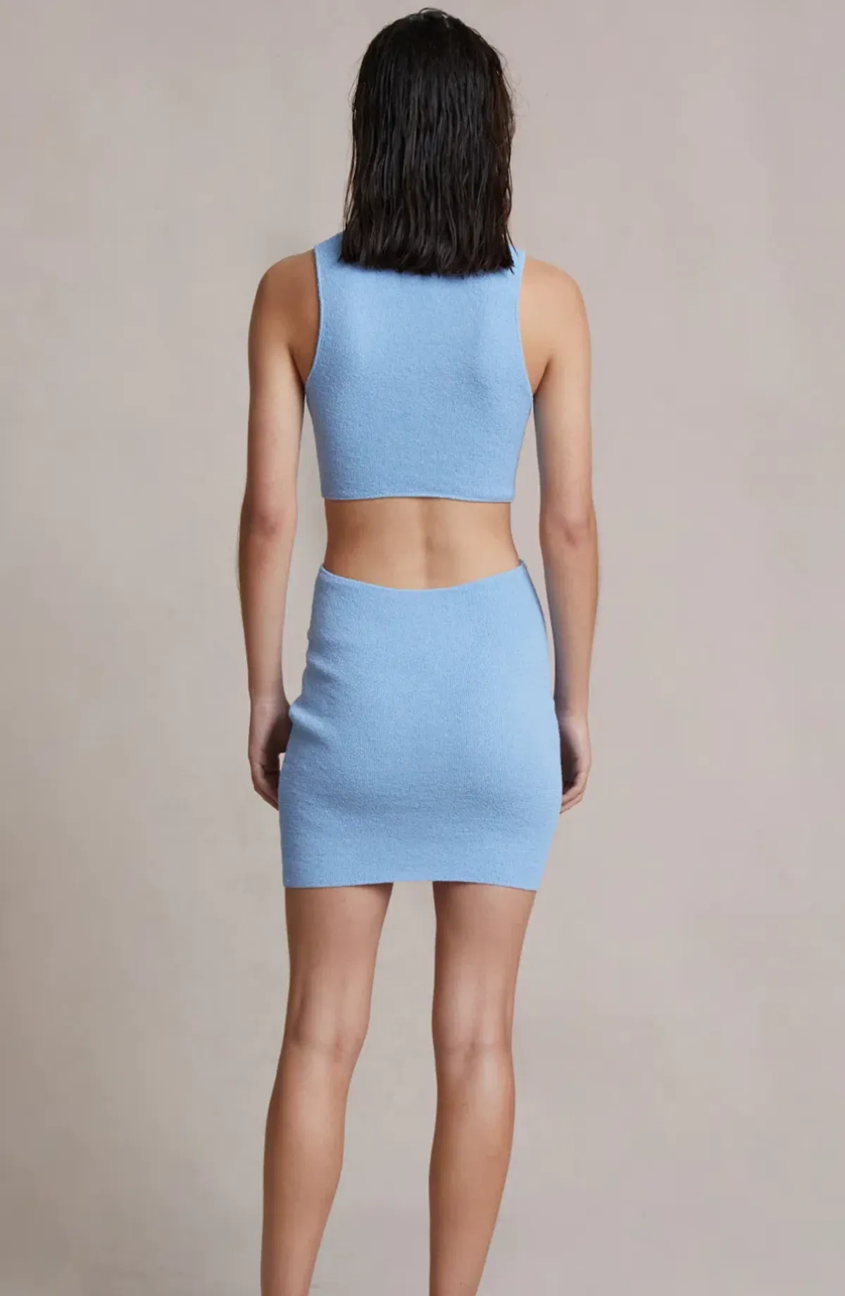 Bec & Bridge Zahara Knit Mini Dress Blue Size 10  - Image 2