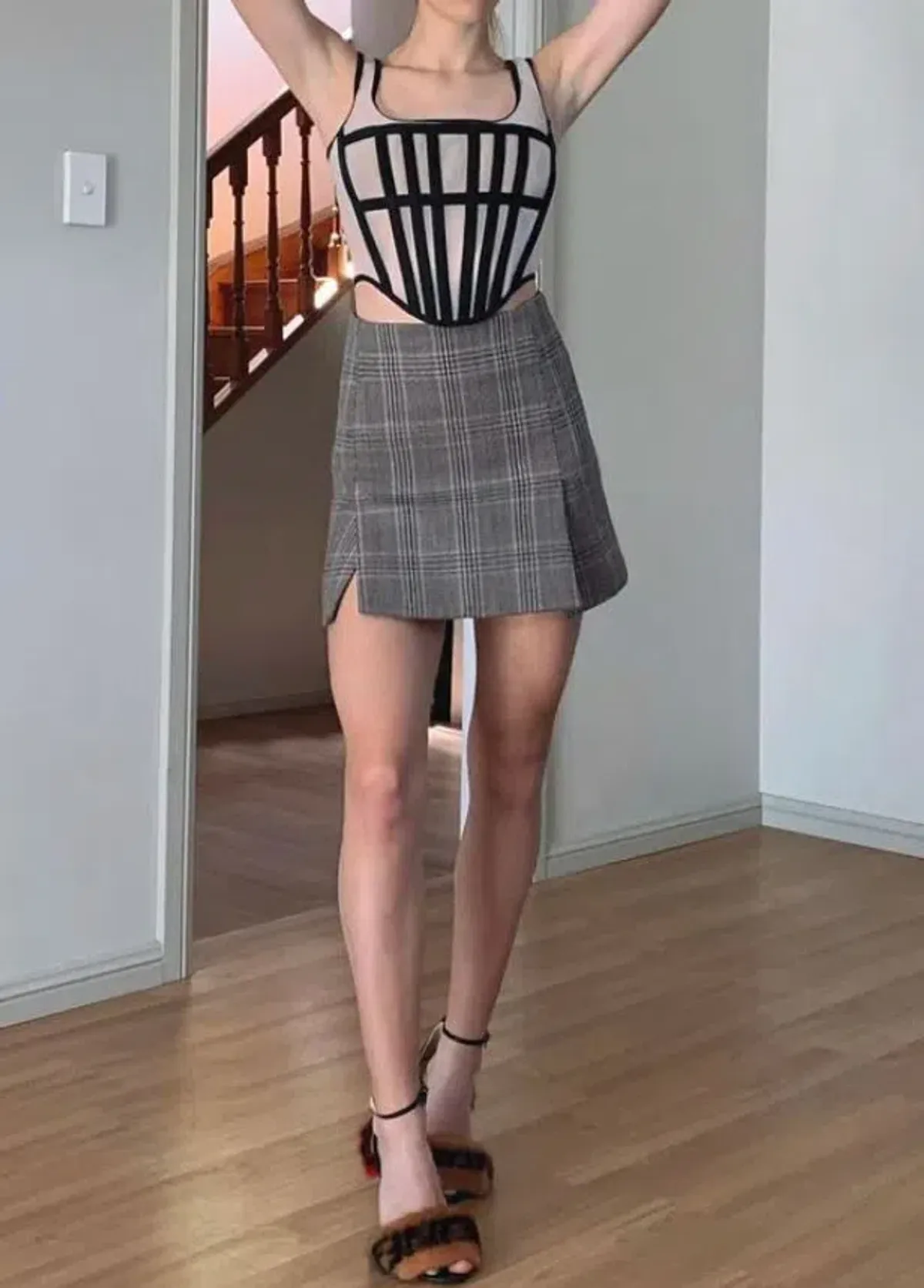 Dion Lee Spacer Knit Corset Top Cream Size 4 - Image 2