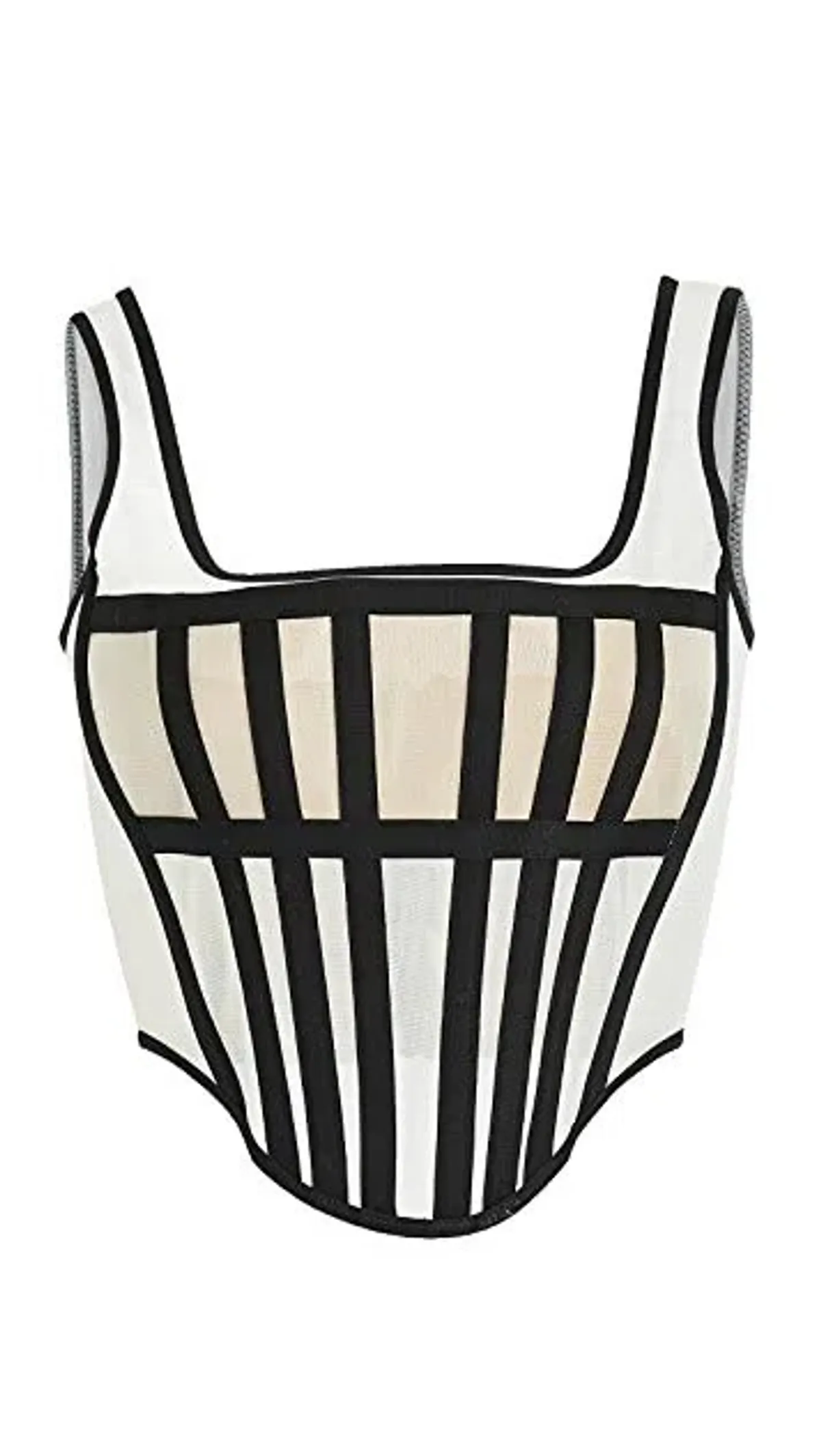 Dion Lee Spacer Knit Corset Top Cream Size 4 - Image 4