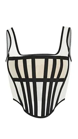 Dion Lee Spacer Knit Corset Top Cream Size 4 for rent on The Volte - image 4