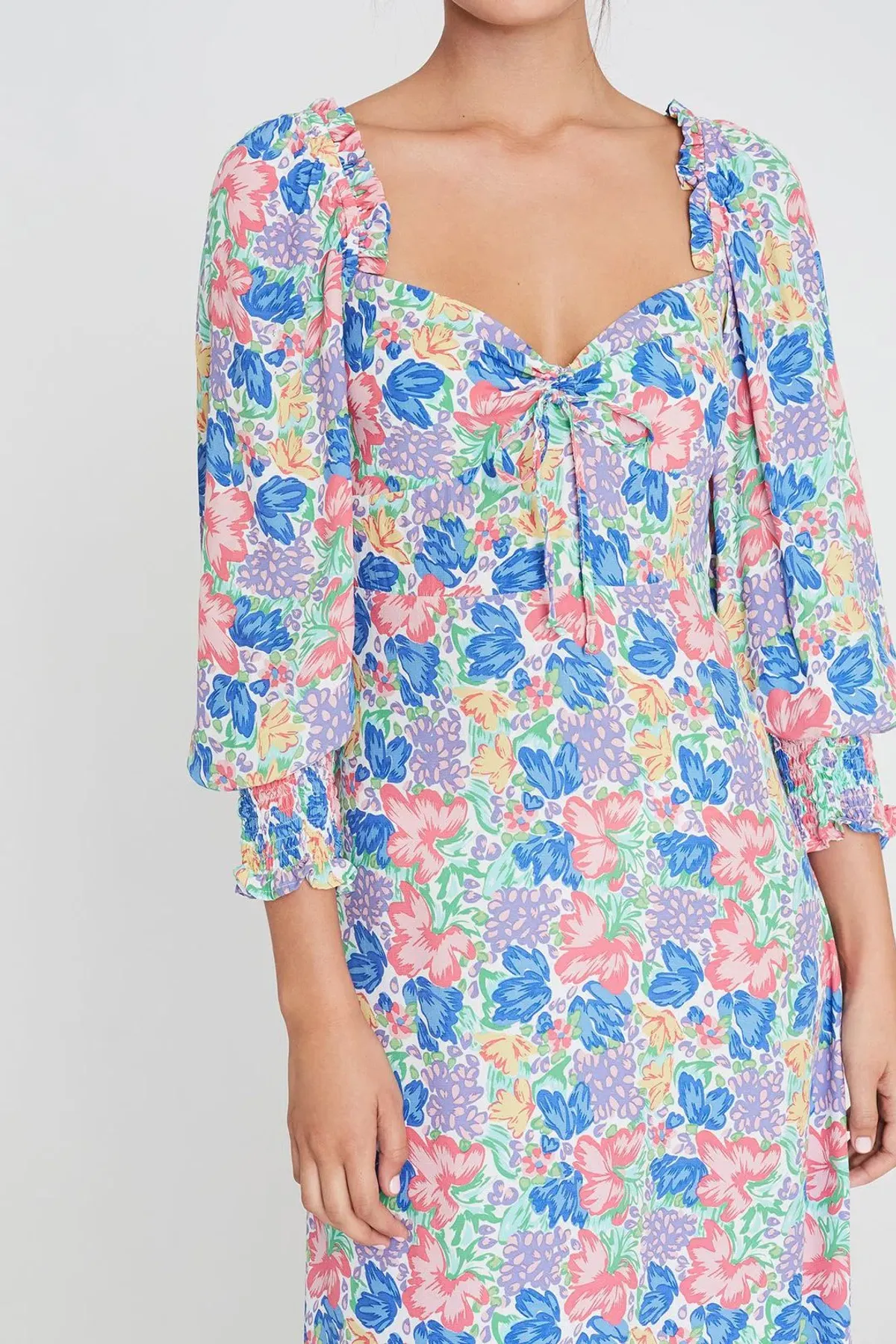 Faithfull the Brand The Mathilde Midi Dress Jemima Floral Size 14 - Image 2