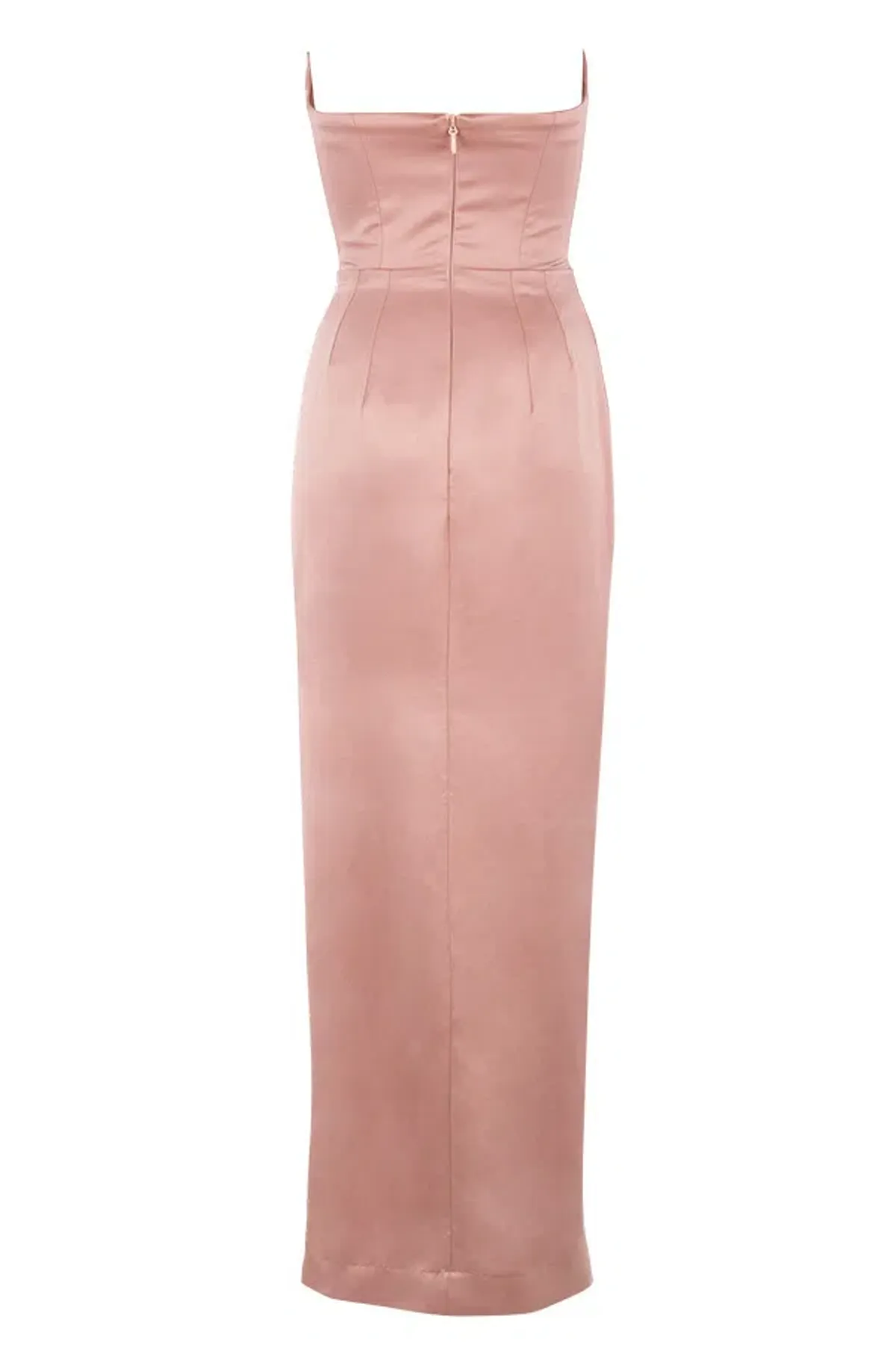 House of CB Adrienne Satin Strapless Gown Blush Size 6 - Image 7