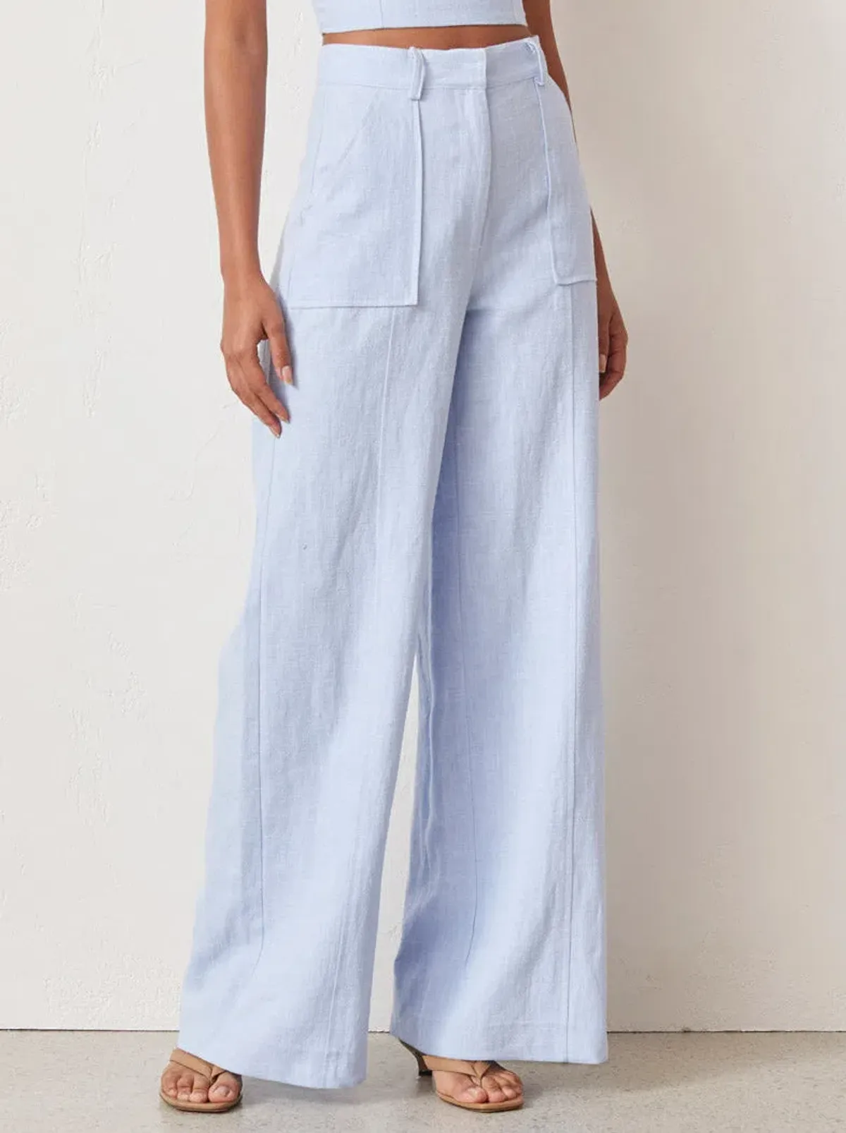 Bec & Bridge Astrid Knit Tee and Anika Pants Set Blue Size 10 - Image 3