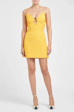 Rebecca Vallance Romy Mini Dress Yellow Size 12 for rent on The Volte - image 1