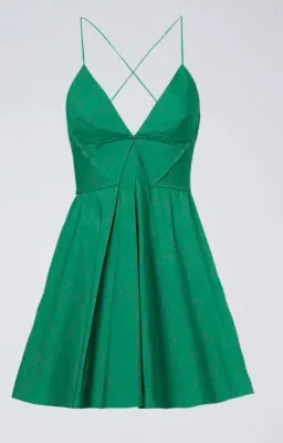 Scanlan Theodore Parachute Mini Strappy Dress Green Size 10 for rent on The Volte - image 3