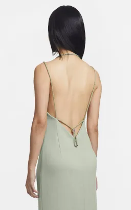 Dion Lee Macrame Slip Dress Green Size 8 for rent on The Volte - image 3