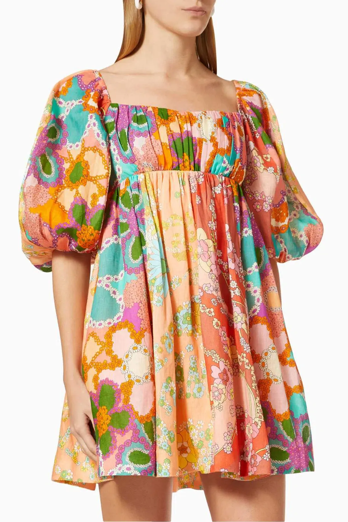 Zimmermann Lola Panelled Mini Dress Floral Size 1 / Au 10 - Image 4