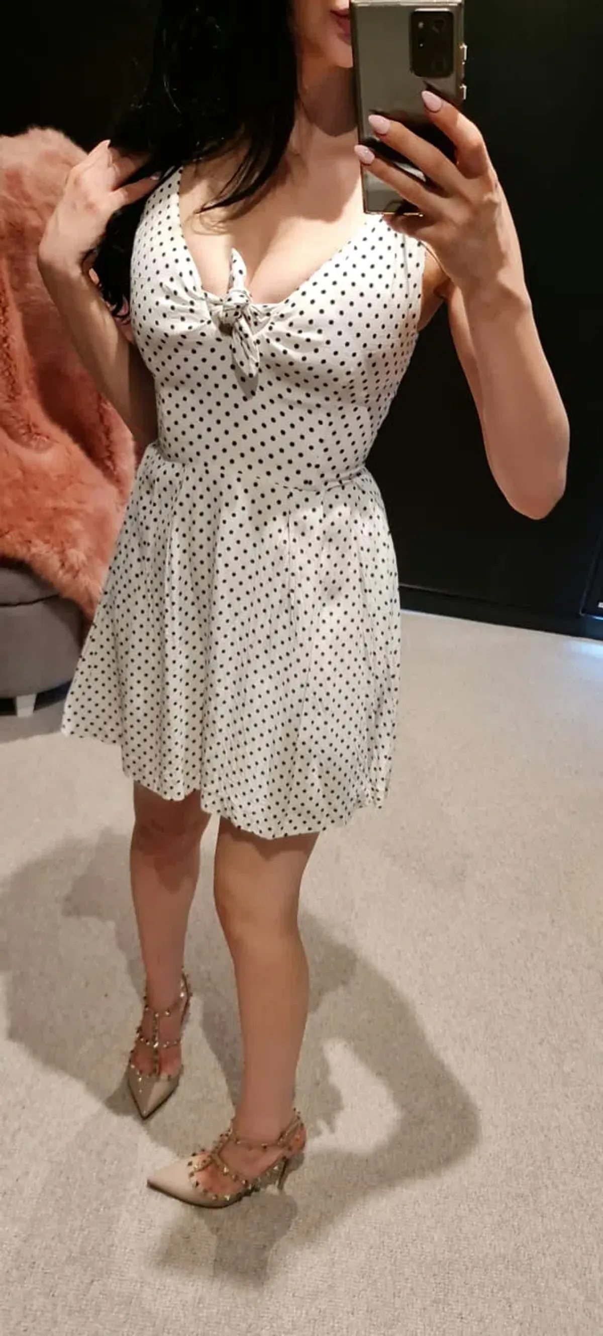 Alannah Hill Polka Dots Mini Dress Print Size 6 - Image 2