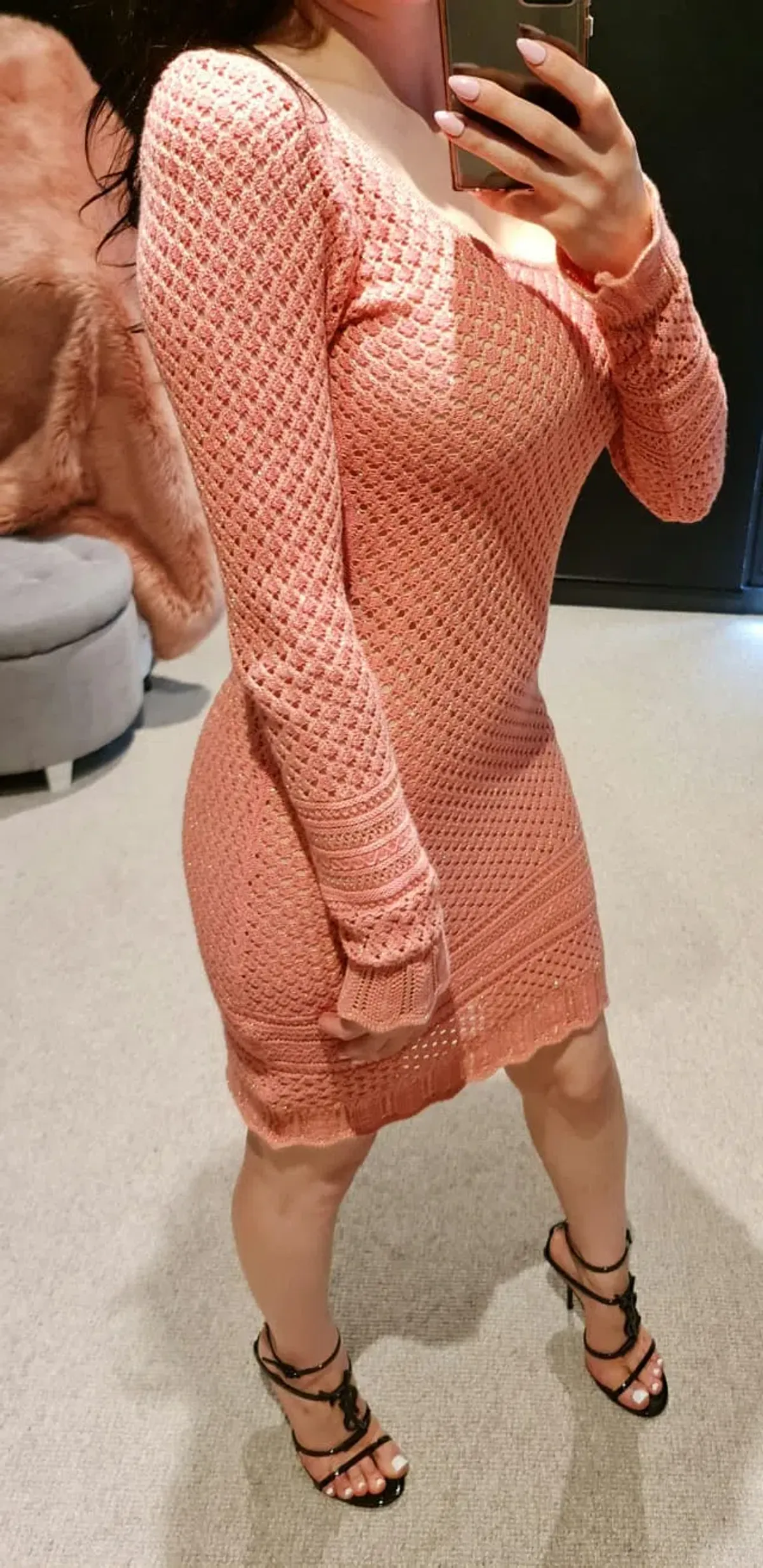 Spell & The Gypsy Atlantic Crochet Mini Dress Pink Size 6  - Image 8