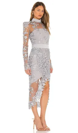 Zhivago Poison Midi Dress Grey Size 12 for rent on The Volte - image 1